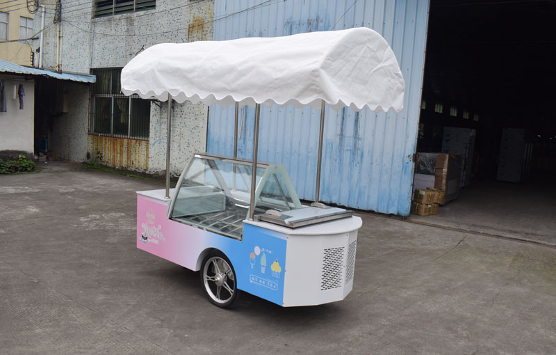 Mobile gelato display cart