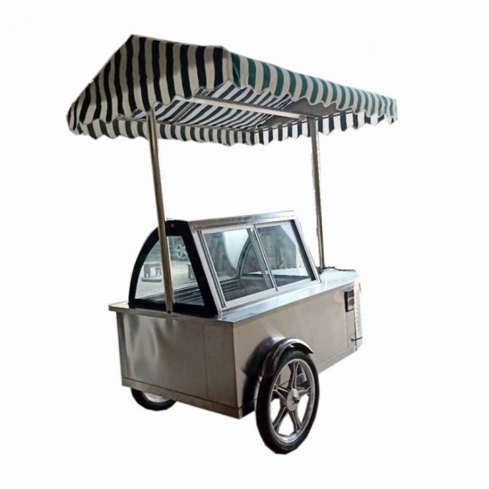 High quality low temperature customized  ice cream display carts 
