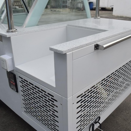 Commercial high quality electric supermarket push ice cream cart 