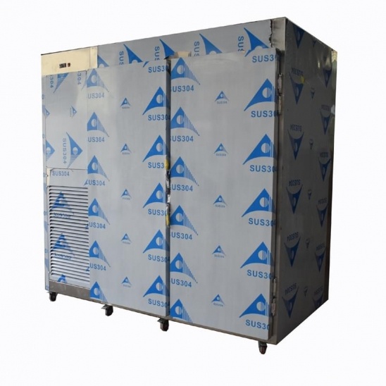 Customized vertical large double door stainless steel kitchen freezer 