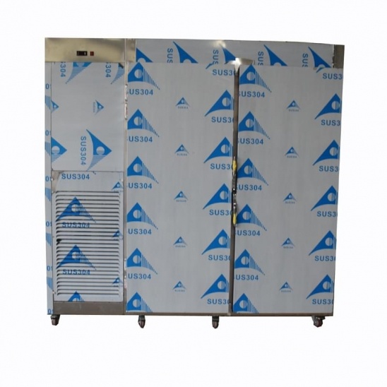Customized vertical large double door stainless steel kitchen freezer 