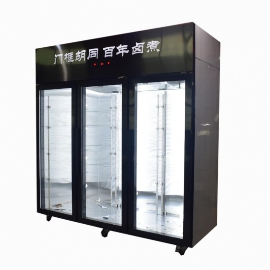 Customized 3 doors stainless steel food preservation display  kitchen freezer 