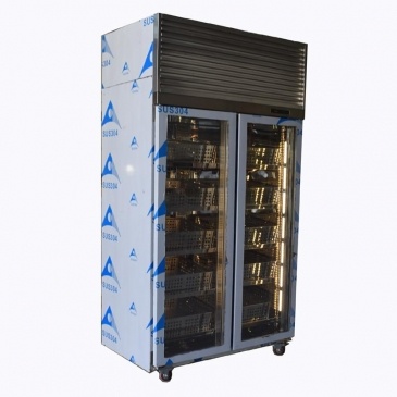 Customized  vegetable glass door display freezer