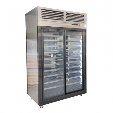 Double glass door display freezer