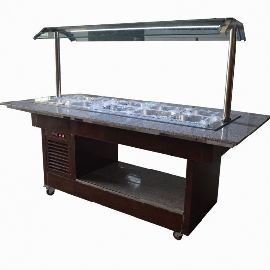 Factory direct Simple stainless steel buffet cold table 