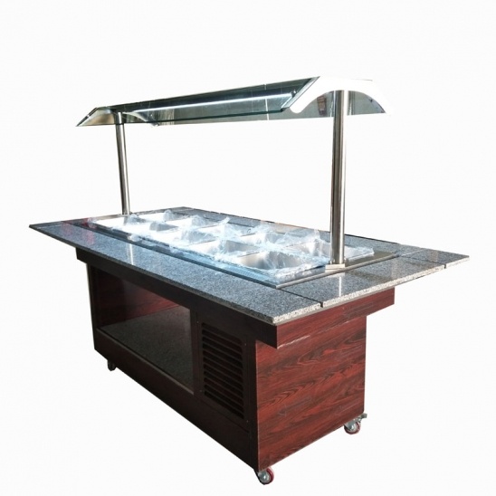 Factory direct Simple stainless steel buffet cold table 