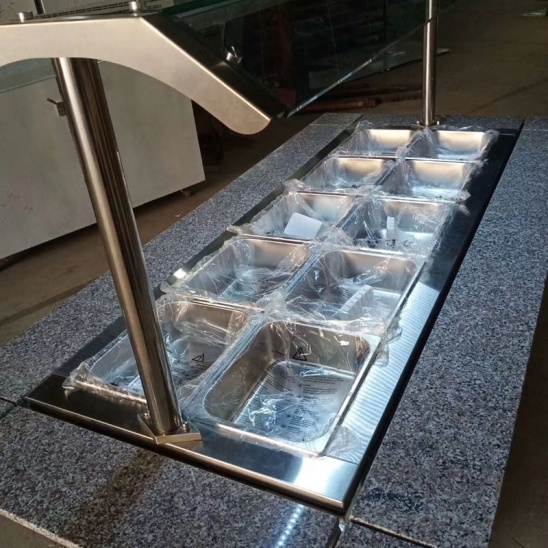 Factory direct Simple stainless steel buffet cold table 