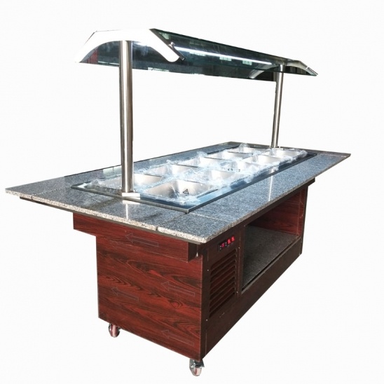 Factory direct Simple stainless steel buffet cold table 