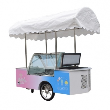 Mobile ice cream display cart