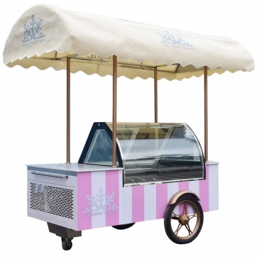 Mobile ice cream display cart