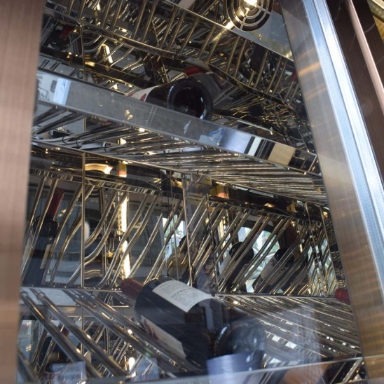 Customized dual temperature dual purpose rose gold four doors glass display freezer 