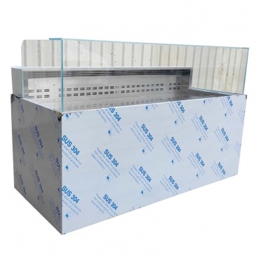  Stainless steel open display freezer