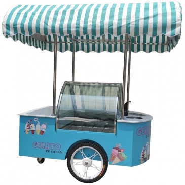 Mobile ice cream display cart