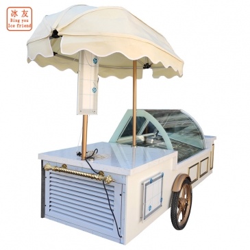 Mobile ice cream display cart
