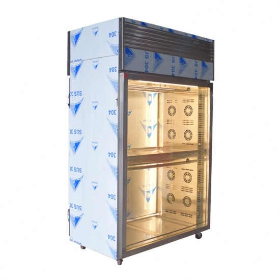 Double glass door stainless steel Goose chicken Duck air cooling drying freezer 