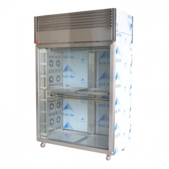 Double glass door stainless steel Goose chicken Duck air cooling drying freezer 