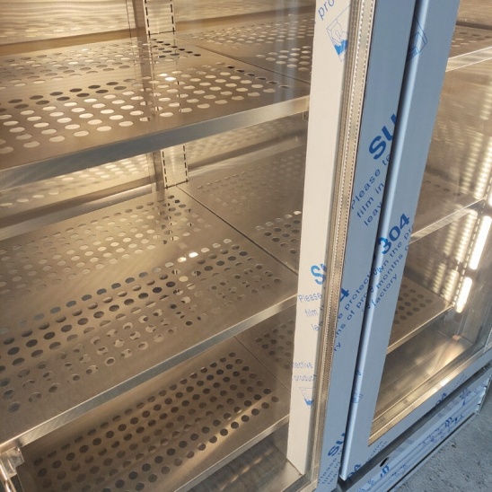 custom double door glass door dry beef mature display cabinet 