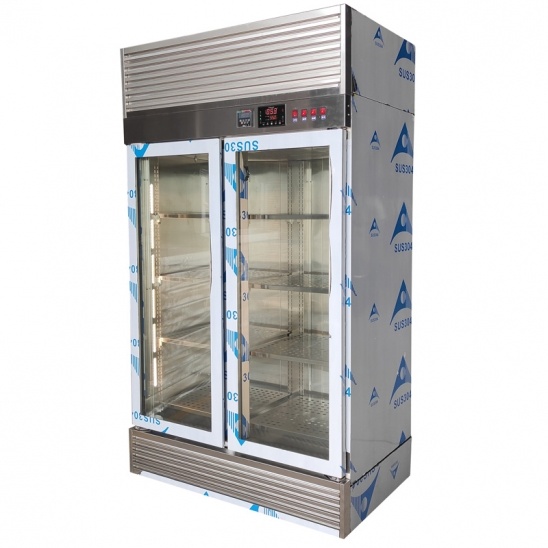 custom double door glass door dry beef mature display cabinet 